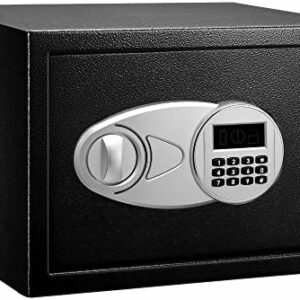 Amazon Basics Elektronisches Kombinationsschloss Tresor, 14 l, Schwarz