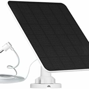 5W Solarpanel Kompatibel mit Ring Spotlight Kamera Akku und Stick Up Cam Batterie, Solarpanel für Sicherheitskamera mit 10ft Ladekabel, Einstellbare Sicherheit Wandhalterung, IP65 Wasserdicht
