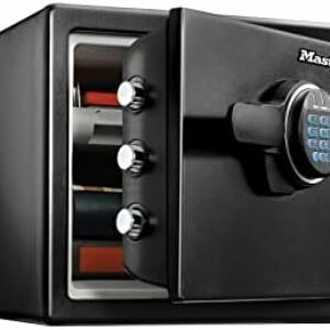 Master Lock Tresor Feuerfest und Wasserdicht mit Zahlencode, Dreifacher Schutz – Flug, Feuer und Flut, elektronische Kombination, 22,8L, 34.8 x 41.5 x 49.1 cm