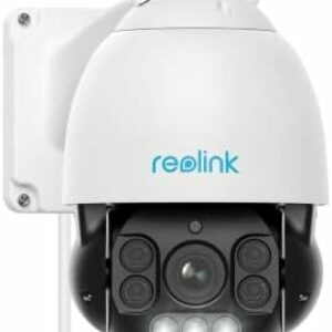 Reolink 5MP PTZ WLAN Kamera Outdoor, 5X Optischer Zoom, 60m Vollfarb-Nachtsicht, 2,4/5GHz WiFi mit Personen-/Fahrzeugerkennung, Auto-Tracking, 360° Ansicht, 2-Wege-Audio,1920p, IP66, RLC-523WA