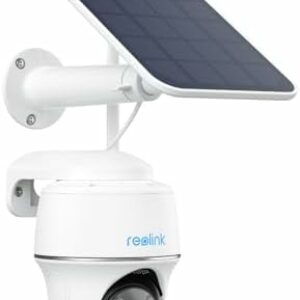 Reolink 5MP PTZ Solar Überwachungskamera Aussen Akku, 360°/140° Schwenkbare WLAN IP Kamera Outdoor mit 2,4/5GHz WiFi, Personen/Auto/Tiererkennung, Farbnachtsicht, Standalone, Argus PT+Solarpanel