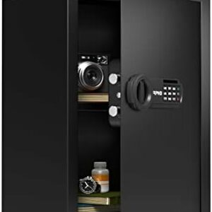 RPNB Luxus Tresor und Schließfach, Geldkoffer, Elektronischer Safe mit Zifferntastatur, perfekt für Hause Büro Hotel Business Schmuck Pistole Bargeldverbrauch Lagerung 51L
