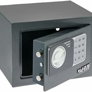 HMF 46126-11 Safe Tresor klein mit Zahlenschloss, Möbeltresor | 23 x 17 x 17 cm | Anthrazit
