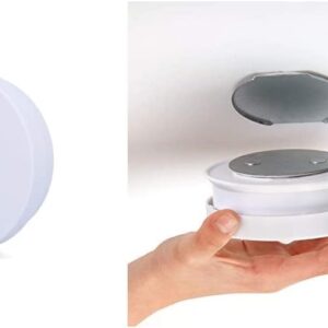 UNITEC Rauchmelder | 10 Jahres Batterie | Q-Label | VDs 3131 | DIN EN 14604 | Rauchwarnmelder & Magnethalterung für Rauchmelder stoßfest | 65 mm Durchmesser | extrem stark | selbstklebend