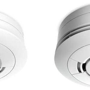 Ei Electronics Ei630W Hitzewarnmelder & Ei650 Rauchwarnmelder, Rauchmelder, Stand-Alone-Gerät mit Batterie für 10 Jahre, Testsieger Stiftung Warentest, weiß