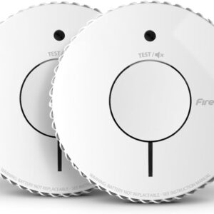 FireAngel Optischer Rauchmelder 2er-Pack- Rauchmelder mit 10 Jahre Batterie für Ihr Heim mit Test-/Stummschaltungstaste – Ersatz für FireAngel ST-622/ST-620 – Feuermelder mit Frühwarnsystem – Weiß