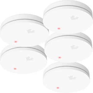 VisorTech Rauchmelder 10 Jahre VDs: 5er-Set fotoelektrische Slim-Rauchwarnmelder, 10-Jahres-Batterie (Rauchmelder Langzeitbatterie, fotoelektronische Rauchwarnmelder, Jahresbatterie)