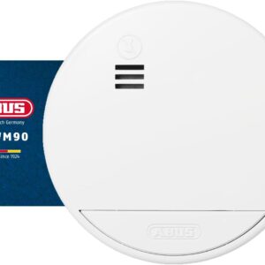 ABUS Rauchmelder RWM90 – mit austauschbarer 5-Jahres-Batterie – DIN EN14604 Zertifiziert – für Wohnräume geeignet – 85 dB Alarmlautstärke – Weiß