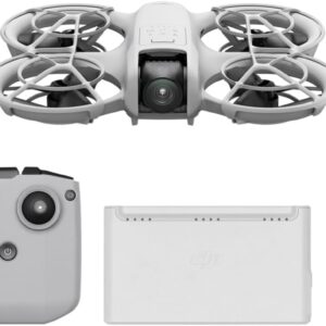 DJI Neo Fly More Combo, Minidrohne mit 4K UHD-Kamera für Erwachsene, 135g selbstfliegende Drohne die dir folgt, Handstart, Motivverfolgung, QuickShots, stabilisiertes Video, mit RC-N3 und 3 Akkus