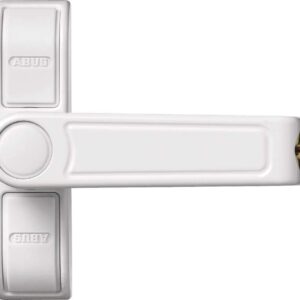 ABUS Fenster-Zusatzsicherung 2410 AL0125 – Sicherheitsschloss mit Schwenkriegel für einflügelige Fenster, gleichschließend – ABUS-Sicherheitslevel 6 – 89626 – Weiß