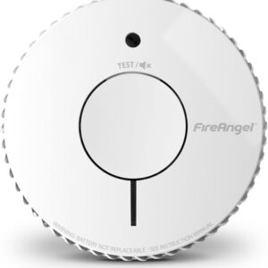FireAngel Optischer Rauchmelder – Q-label – Rauchmelder mit 10 Jahre Batterie für Ihr Heim mit Test-/Stummschaltungstaste – Ersatz für FireAngel ST-622/ST-620 – Feuermelder mit Frühwarnsystem – Weiß