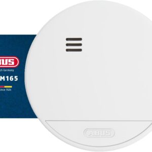 ABUS Funk-Rauchmelder RWM165 – mit 10-Jahres-Batterie – 12 Melder vernetzbar – Q-Label & DIN EN14604 Zertifiziert – 85 dB Alarm – Weiß