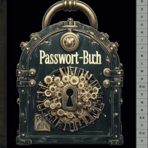 Passwortbuch mit Register A-Z: Passwort Manager Deutsch: Klein A5 Notizbuch für Passwörter und Wallets | bis zu 430 Passwörtern und Sicherheit | Vintage