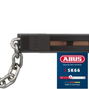 ABUS Türkette SK66 für Haustür und Wohnungstür – Sicherheitskette mit Kindersicherung geeignet für links und rechts schließende Türen – Braun