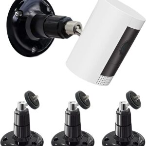 BFYTN Wandhalterung kompatibel mit Ring Stick Up Cam kabelgebunden/Akku und Ring Indoor Cam HD Sicherheitskamera, 360 Grad verstellbare Halterung (schwarz)