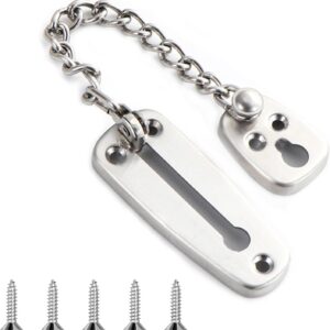 ORTAVA Türkette aus 304 Edelstahl, Tür Kettenschloss mit Schrauben, Türkette Ohne Bohren, Türsicherheitsketten für Wohnungstür, Familie, Innentüren