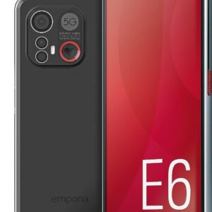 emporiaSMART.6, Seniorenhandy, 5G Volte, Senioren Smartphone ohne Vertrag, Mobiltelefon mit Notruftaste, 6,58-Zoll-Display, Android 13, 50 MP Kamera, Schwarz