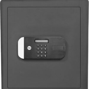 Yale YSEM/400/EG1 Motorisierter Hochsicherheits-Bürotresor – Digitaler Pin-Code-Zugang, lasergeschnittene Tür, Aufbohrschutzplatten + Override-Schlüssel, Befestigungsbolzen, 40 x 35 x 34 centimeters
