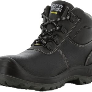 SAFETY JOGGER Sicherheitsschuhe mit Stahlkappe Herren Leicht – Bestboy – S3 / S1P Arbeitsschuh für Damen, rutschfeste Stahlsohle, Stoßdämpfender, Wasserabweisender Sicherheitsstiefel, Schwarz