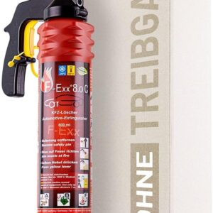 F-Exx 8.0 C – Auto-Schaum-Feuerlöscher ohne Treibgas mit Frostschutz von -20° bis +70° C Made in Germany