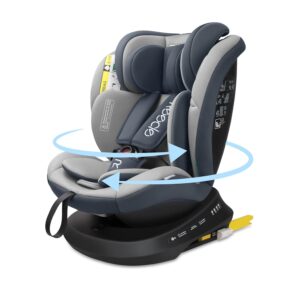Reecle 360 Drehbar i-Size Kindersitz mit ISOFIX 40-150 cm (0-36 kg) Reboarder, ab Geburt -12 Jahre, ECE R129