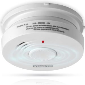 Gloria Rauchwarnmelder R-10 mit 10 Jahren Garantie und fest eingebauter Lithium Batterie