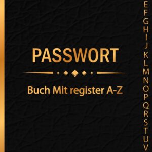 Passwort Buch: PasswortBuch mit alphabetischem Register A-Z | Passwortbuch zum Aufzeichnen von Passwörtern, E-Mails, Webadressen und allen … und Manager deiner Passwörter mit ABC