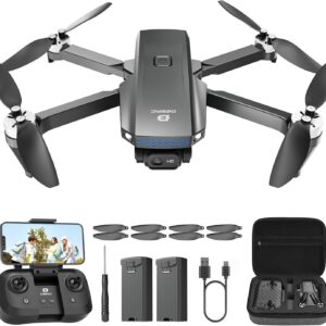 DEERC Drohne mit Kamera 1080P für Kinder, Anfänger, D20S RC Drohnen faltbar mit FPV Übertragung, 2 Akkus Lange Flugzeit, Bürstenloser Motor,Höhenhaltung,Optisch Fluss Spielzeug Geschenk für Jungend,C0