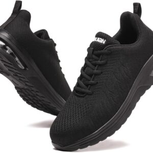 Furuian Arbeitsschuhe Herren Sicherheitsschuhe Herren Leicht Damen Herren Atmungsaktiv Stahlkappenschuhe Sportlich rutschfest Sneakers