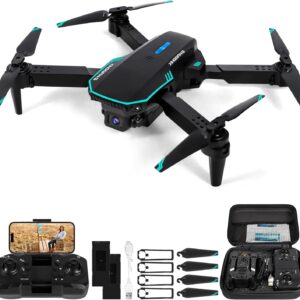 Drohne mit Kamera 720P HD für Kinder, WiFi FPV Drone für Anfänger, RC Quadcopter mit 2 Akku, Schwerkraft Sensor, 3D Flip Mode, Ein-Tasten-Start/Landung, Höhenhaltemodus, Headless Mode