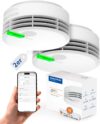 Hekatron Genius Plus – Rauchmelder 10 Jahre Batterie – Testsieger Stiftung Warentest – made in Germany – inkl. 2x Klebepad – App-unterstützt – Feuermelder – mehrsprachig – 2 Stück