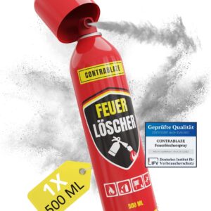 Feuerlöschspray – 500ml – für mehr Sicherheit im Alltag – Idealer Feuerlöscher Haushalt für die Küche – Perfekt als Mini Feuerlöscher Auto – Löschspray sofort & sicher einsatzbereit