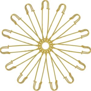 Urmspst Sicherheitsnadeln (Aufgerüstet), 10cm Große Sicherheitsnadeln,15 Stück für Kleidung,Leder,Segeltuch,Decken,Basteln,Röcke,Extragroße Sicherheitsnadeln,Robuste Sicherheitsnadeln(Goldfarbe)