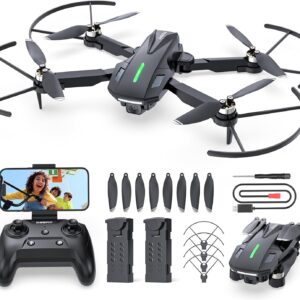DEERC Drohne mit Kamera 1080P für Kinder, RC Quadrocopter D75 faltbar mit Wifi Übertragung, Lange Flugzeit,Bürstenloser Motor,Höhenhaltung,One Key Start Drohnen Spiel Geschenk für Anfänger Jungend, C0