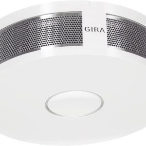 Gira Rauchwarnmelder Dual Q DIN14604, vernetzbar über Funk und Draht, reinweiß, 233602