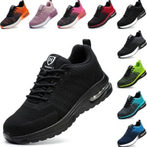 Baofular Arbeitsschuhe Herren Sicherheitsschuhe Damen Leicht Sportlich Stahlkappenschuhe rutschfest Atmungsaktiv