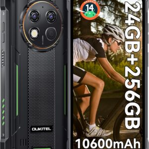 OUKITEL G1 Outdoor Handy Android 14-10600mAh 24GB+256GB Outdoor Smartphone Ohne Vertrag 6,52 Zoll 48MP+5MP Kamera baustellenhandy Dual SIM IP68/NFC/OTG/GPS/Face ID
