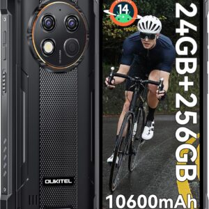 OUKITEL G1 Outdoor Handy Android 14-10600mAh 24GB+256GB Outdoor Smartphone Ohne Vertrag 6,52 Zoll 48MP+5MP Kamera baustellenhandy Dual SIM IP68/NFC/OTG/GPS/Face ID