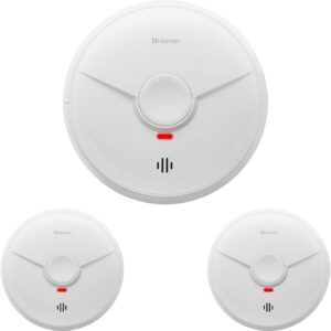 HEIMAN Rauchmelder EN14604 geprüfter Rauchwarnmelder,Brandmelder Feuermelder mit 10 Jahren Batterielaufzeit, mit fotoelektrischem Sensor (3er Set)