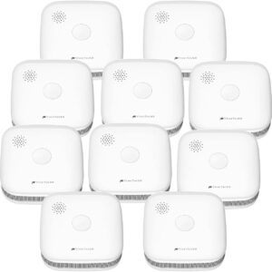 VisorTech Feuermelder vernetzt: 10er-Set drahtlos vernetzbare Funk-Rauchwarnmelder, 5-Jahres-Batterie (funkvernetzbare Rauchmelder, Rauchmelder mit Funkverbindungen, Alarmanlage)
