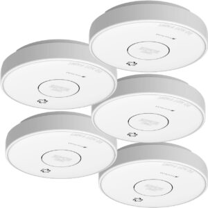 VisorTech Rauchmelder vernetzbar: 5er-Set drahtlos vernetzbare Funk-Rauchwarnmelder, 85 dB (Rauchmelder funkvernetzt, funkvernetzbare, Alarmanlage)