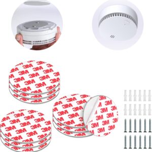 Flintronic Rauchmelder Magnethalter, 10 Stück 3M Selbstklebende Magnethalterung mit 2 Extra Starken Magneten, Ø 70mm Magnet Montageplatte für Feuermelder und Rauchwarnmelder, ohne Bohren
