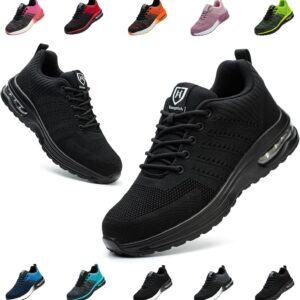 Bawalon Arbeitsschuhe Leicht Herren Sicherheitsschuhe Damen rutschfest Sportlich Stahlkappenschuhe Atmungsaktiv mit Stahlkappe Arbeitsschutzschuhe