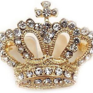Krone Brosche,Krone Kristall Brosche,Brosche Damen, Gold Brosche, Hochzeitsfeier Brosche Pin Muttertag, Geschenk für Frau