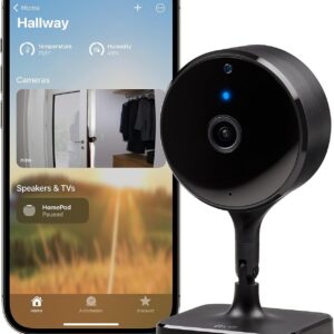 Eve Cam (Apple Home) – Smarte Innenkamera, 1080p-Auflösung, WLAN, 100 Prozent Privatsphäre, HomeKit Secure Video, Mitteilung auf iPhone, Mikrofon und Speaker, Nachtsicht, Flexible Installation