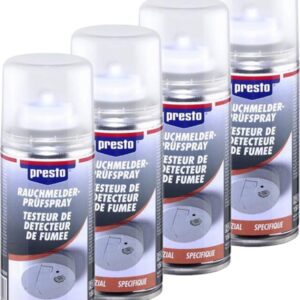 Presto 4X 416606 RAUCHMELDER-PRÜFSPRAY TESTSPRAY RAUCHWARNMELDER 150 ml