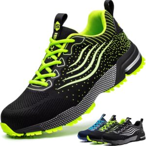 ISOOUS Sicherheitsschuhe Herren Damen Arbeitsschuhe Leicht Atmungsaktiv rutschfest Stahlkappe Schutzschuhe