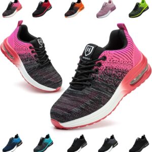 Bawalon Arbeitsschuhe Leicht Herren Sicherheitsschuhe Damen rutschfest Sportlich Stahlkappenschuhe Atmungsaktiv mit Stahlkappe Arbeitsschutzschuhe
