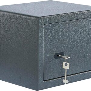 BURG-WÄCHTER Möbeltresor mit Schlüssel, Inkl. Fachboden, Zur Wand- und Bodenbefestigung, 20,6 l, 12,7 kg, Pure-Safe PS 120 K, anthrazit