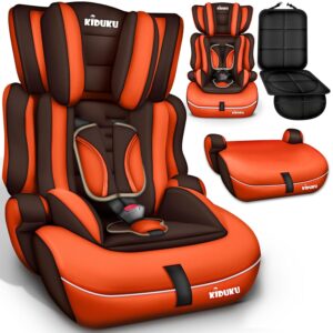 KIDUKU® Kindersitz 9-36 kg (1-12 Jahre) mit Kindersitzunterlage – Autositz ECE R129/03, Gruppe 1/2/3 Autokindersitz Kinderautositz